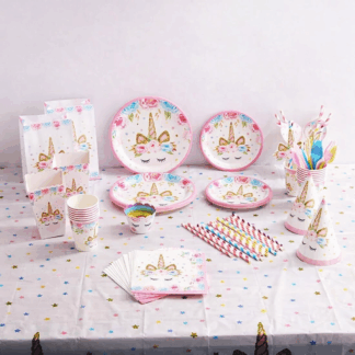 Unicorn Birthday Party Tableware Set